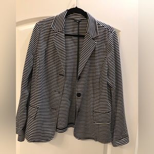 Talbots cotton Navy/White jacket